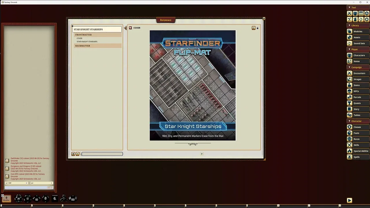 Starfinder Flip-Mat: Star Knight Starships